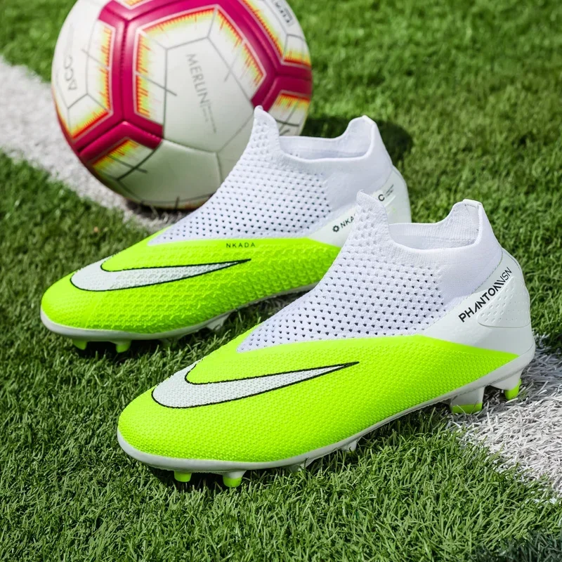 

Дышащие мужские футбольные шипы с длинными шипами для улицы, тренировочные футбольные бутсы 2022, Детская профессиональная Нескользящая футбольная обувь для мальчиков