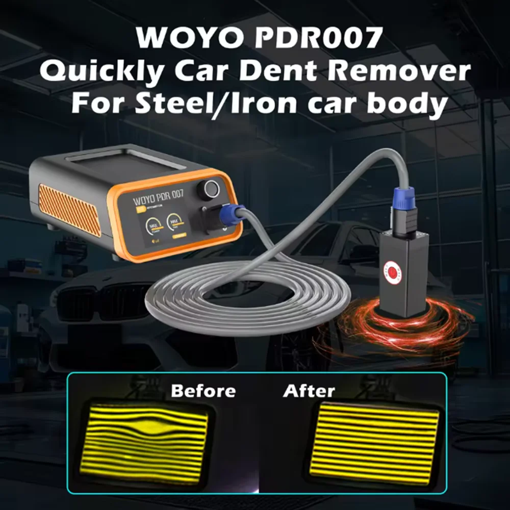 Фото WOYO PDR007 светодиодный инструмент для безкрасочного ремонта вмятин с ремонтной ручкой, индукционный нагреватель HOTBOX, набор для удаления вмятин на кузове автомобиля, аксессуары №3