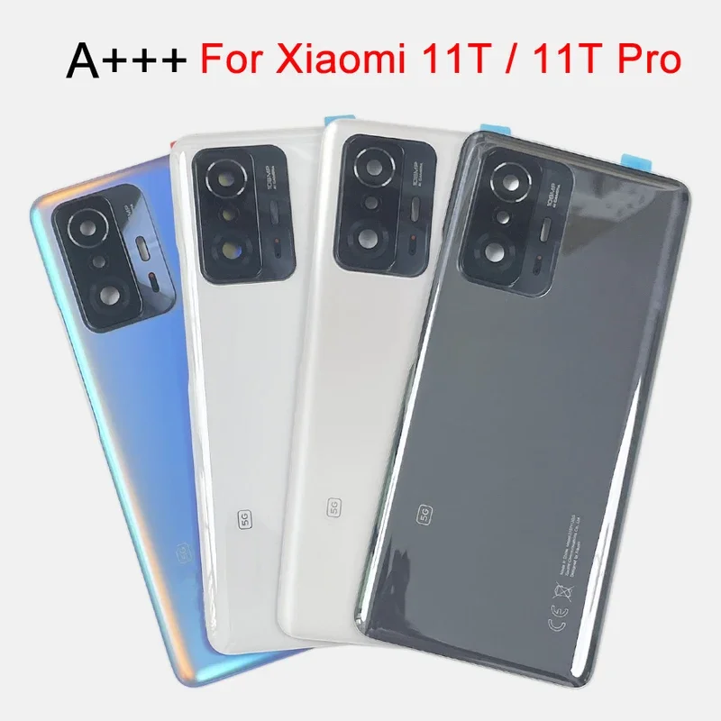 Для Xiaomi 11T Pro задняя батарейная стеклянная дверь для Mi 11t 5G Сменная крышка корпуса