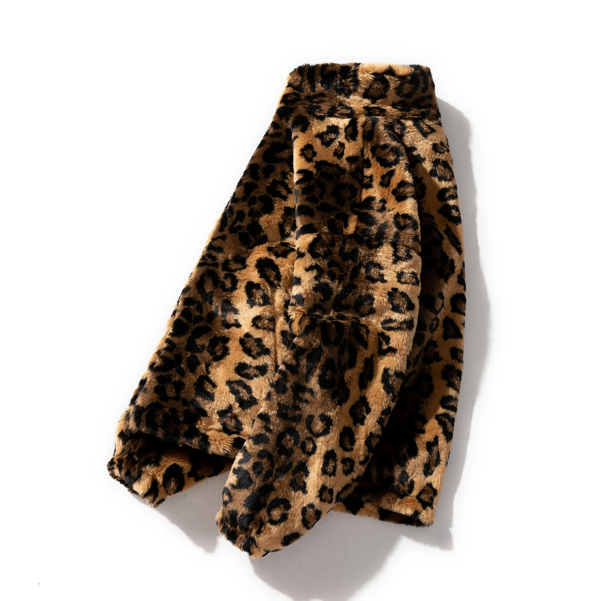 New Autumn and Winter Women's Padded Leopard Print Slim Coat Women's Thermal Coat