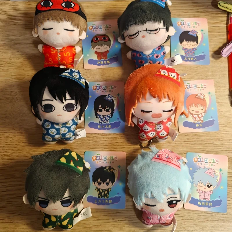 Фото Оригинальная серия Bandai Gintama Chibi Kyun Chara: Слепая коробка-сюрприз, брелоки Gintama, украшения, подарки, игрушки из серии «Пижамная вечеринка» №3