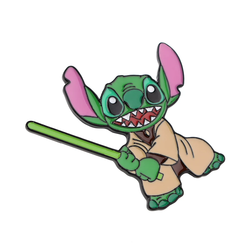 Стич Косплей Звездные войны телефон значок лацкан булавки для рюкзаков аниме