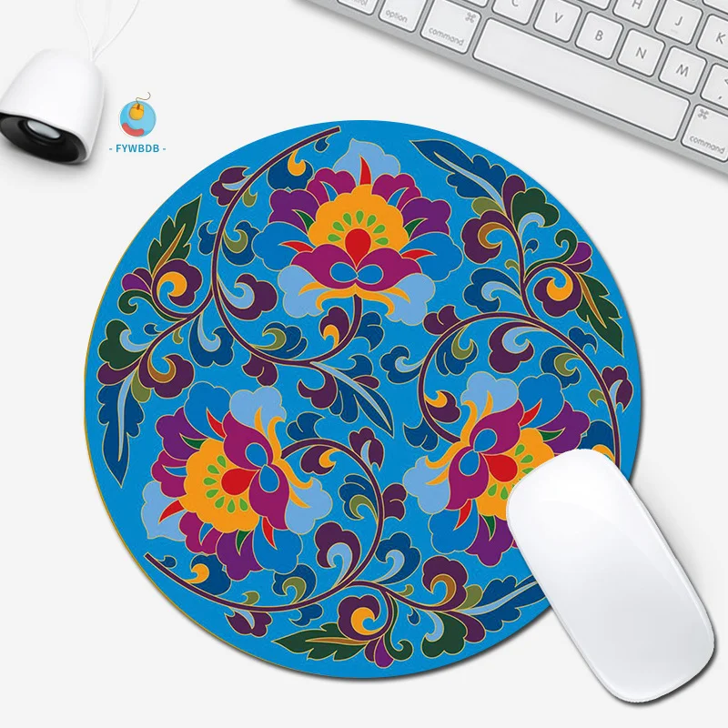 

Factory Price New Hot Vintage Bohemian Round Computer 3D Game Carpet Mouse Pad Mat Anti Slip Mousepad Dropshipping