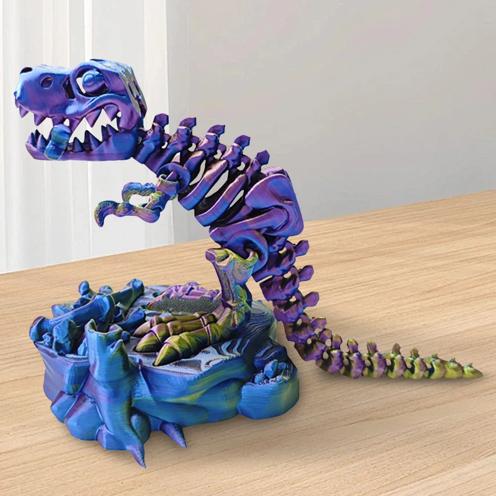 3d Печатная Модель Динозавра T-rex С Гибкими Шарнирами Современный Стиль Украшение