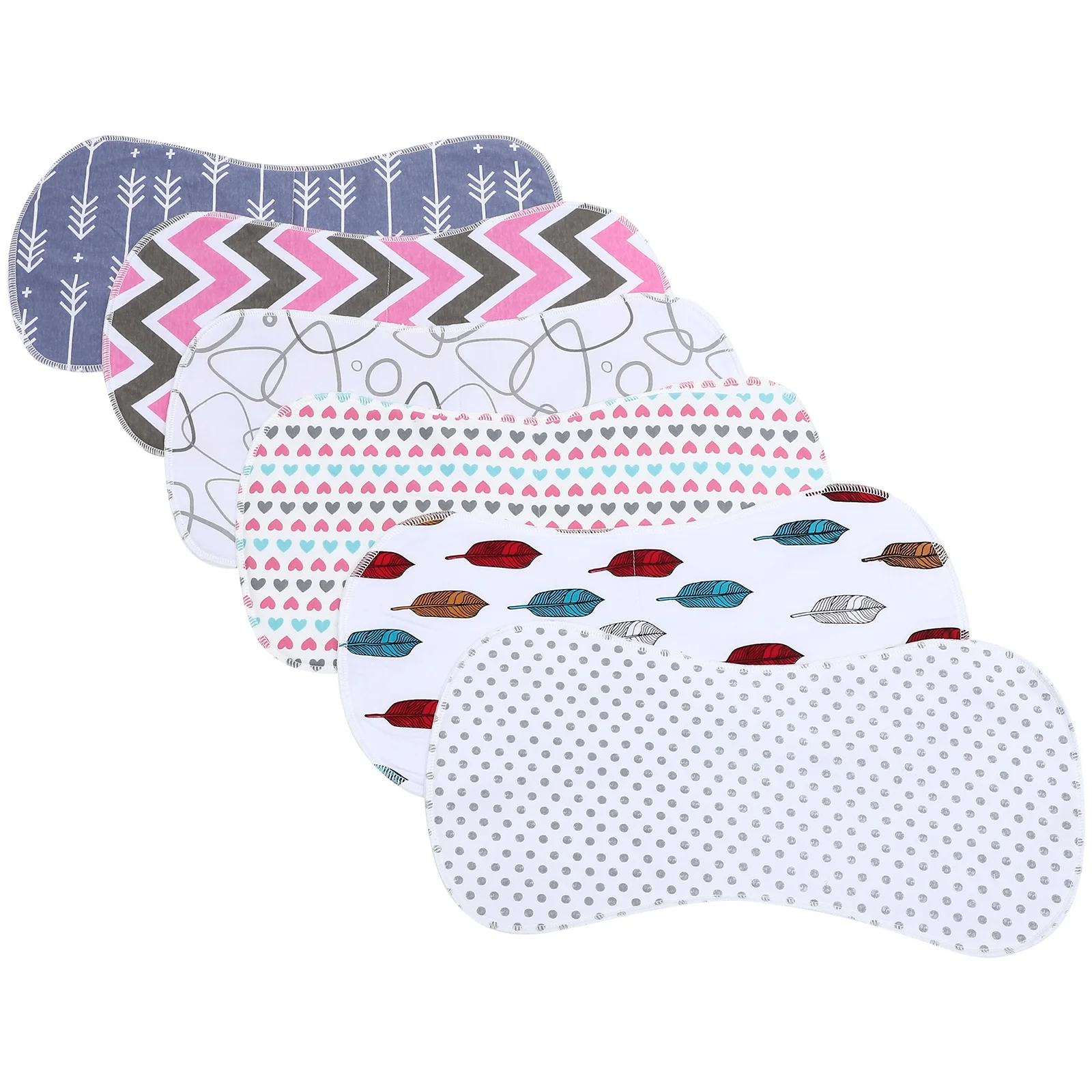 

6 Pcs Spit Towel Girl Burp Cloths Bibs Newborn Burping Rags Baby Towels Infant Toddler Washcloths