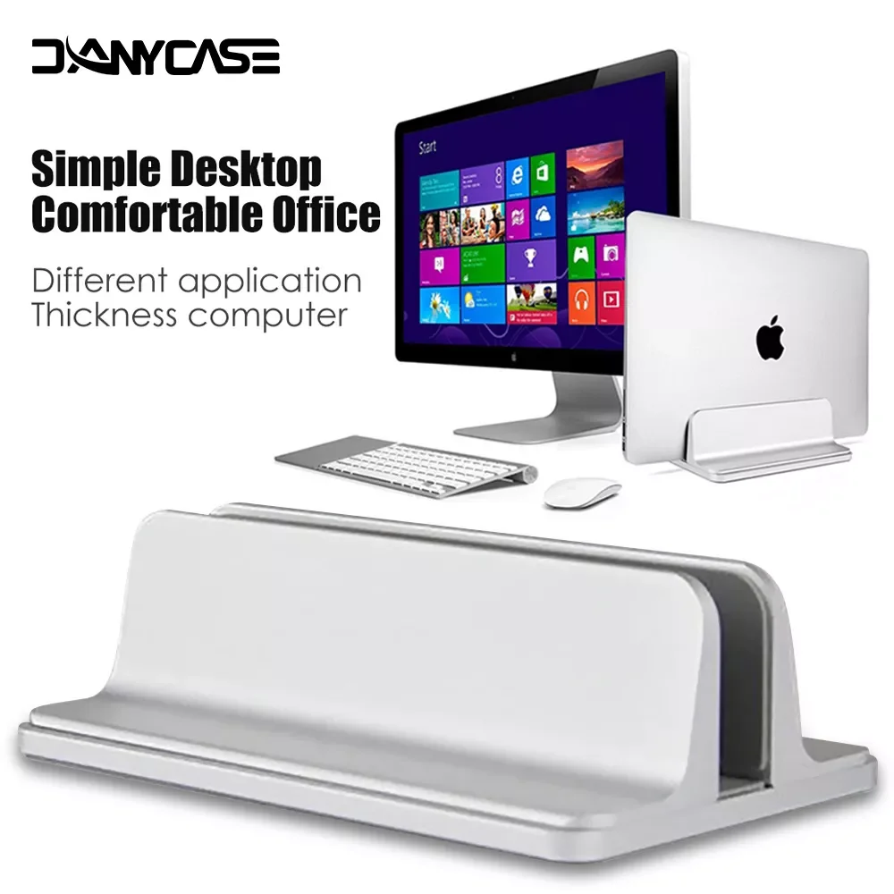 

Vertical Laptop Stand For Macbook Air Pro 13 15 16 Desktop Aluminum Stand With Adjustable Dock Size For Notebook Stand
