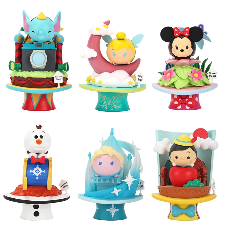 

Disney Tsum Tsum Magic Fantasy Show Series Figure Toys Anime Cartoon Character Minnie Donald Daisy Elsa Model Ornament Kids Gift