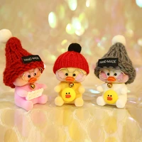 10cm lalafanfan duck plush doll keychain korean hyaluronic ducks acid duck bag pendant stuffed soft doll toy grils boys gifts