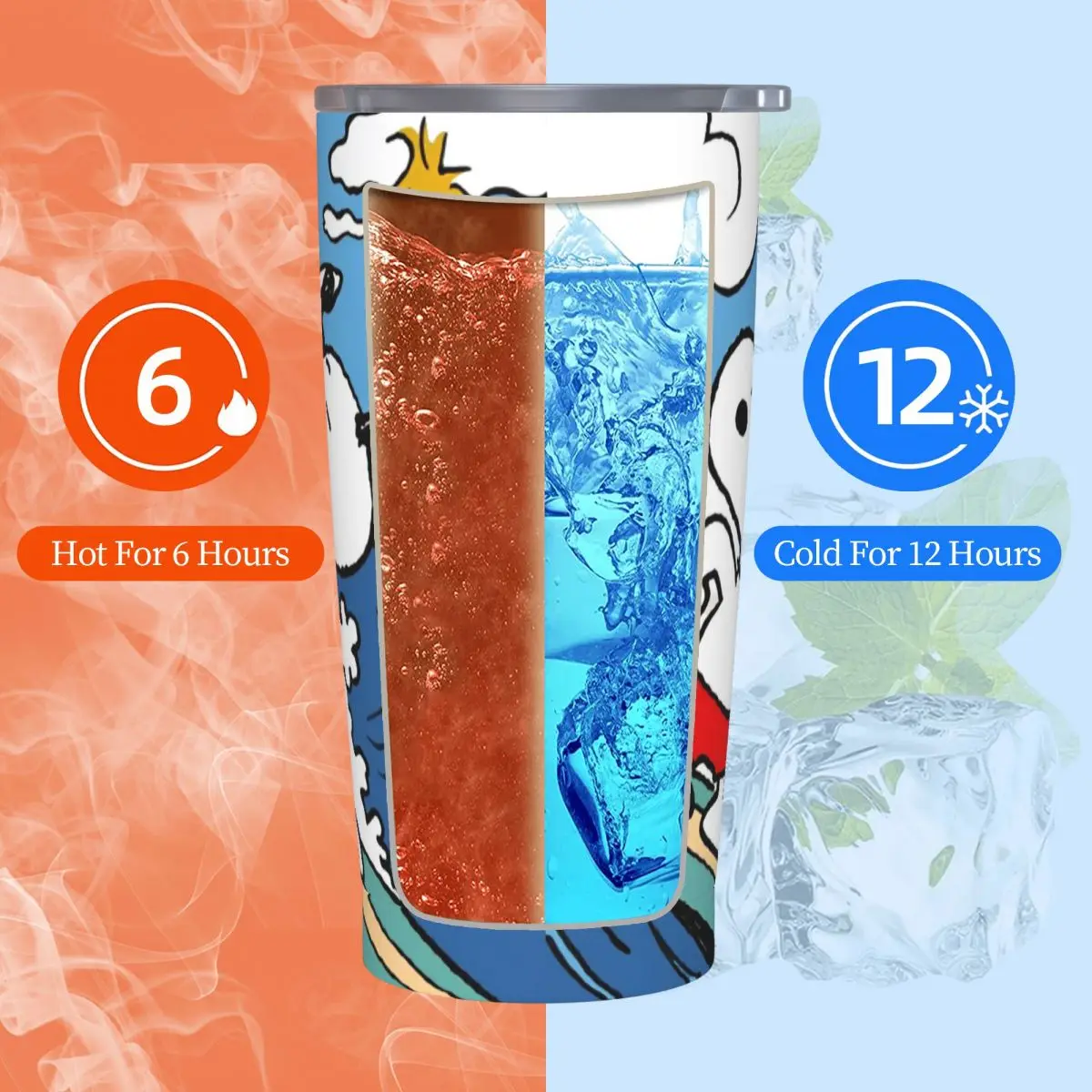 Снупи мультфильм арахис комикс стакан вакуумные изолированные кофейные чашки из