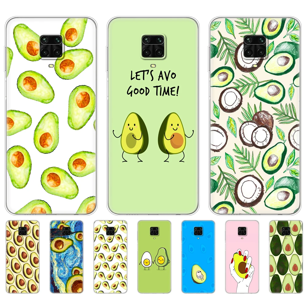 

Black tpu Case For Honor 8a Prime 8s 9 10X Lite 9A 9C 9X Premium Pro 9S Case Cover Cartoon mobile phone case fruit avocado