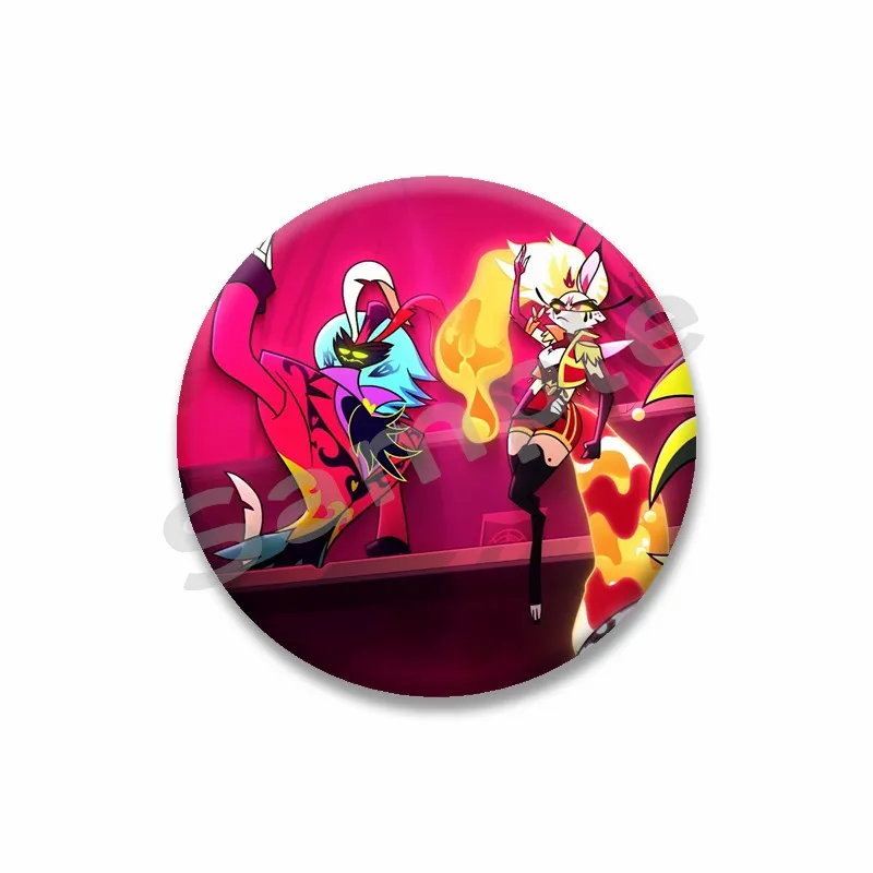 Брошь с мультяшным принтом Helluva Boss цвет в ассортименте