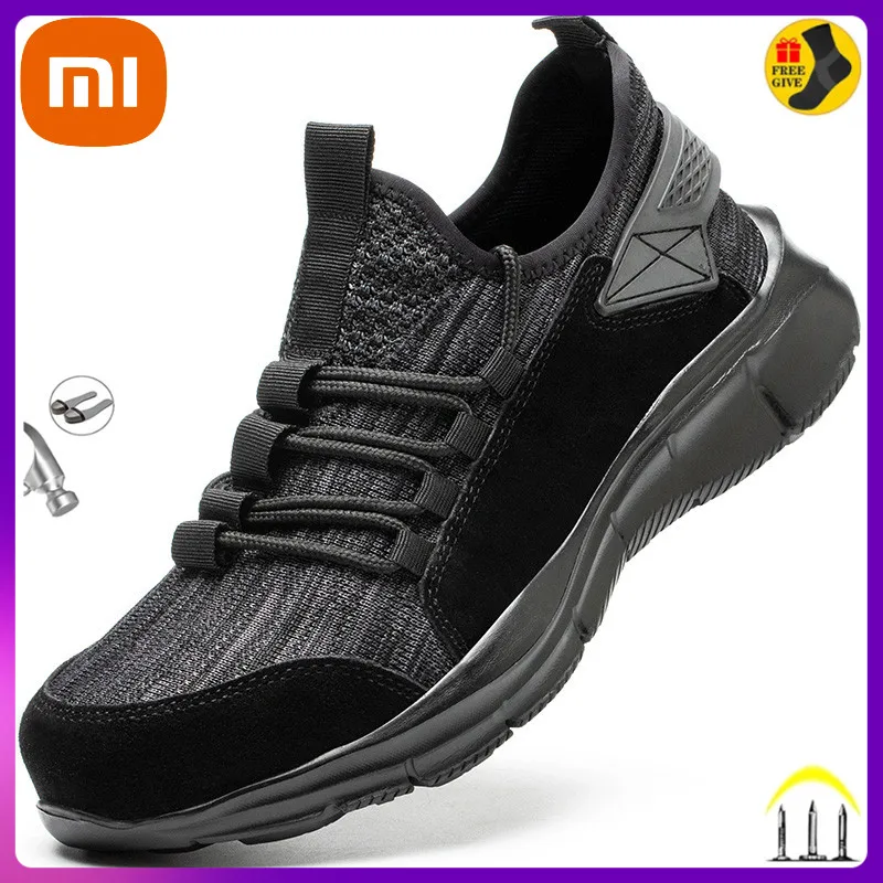

Кроссовки Xiaomi женские со стальным носком, легкие рабочие ботинки, профессиональная неразрушаемая обувь для строительства, сталей, на лето