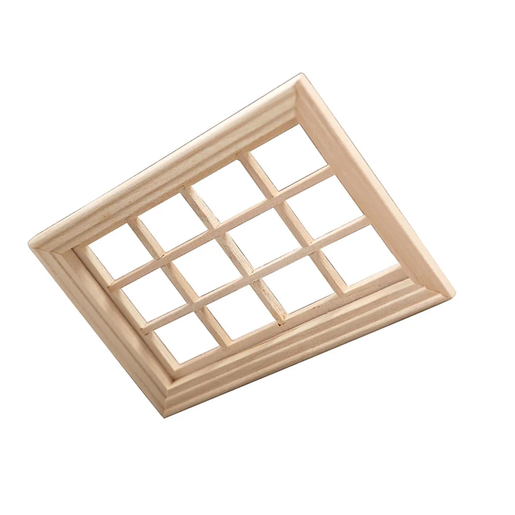 

Miniatures Simulated Windows Scene Layout Adorn Model Wooden Decorative Frame DIY