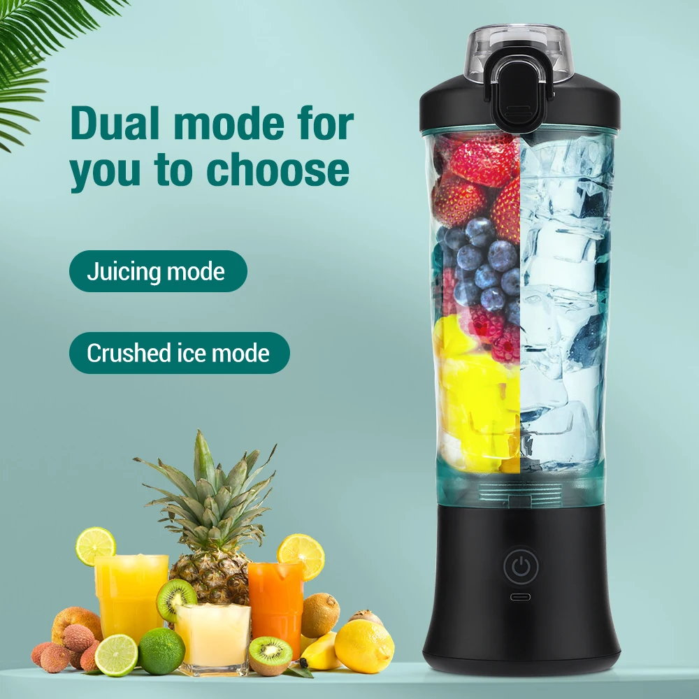 

600ml Multifunctional Juicer Dual-purpose Juicing Electric Blender Portable Drinking Cup Crushed Ice Enjoy Freshly Squeezed USB