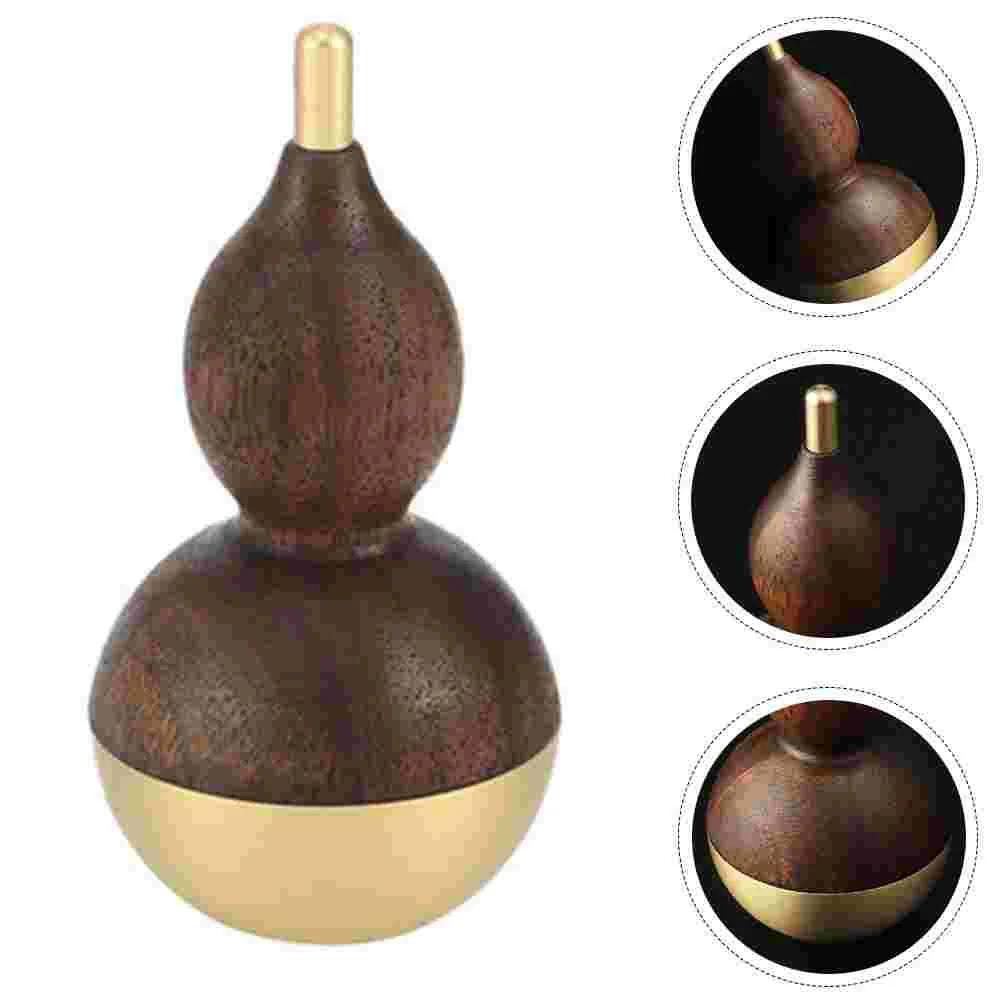 

Gourd Statuechinese Crafts Decor Brass Gourds Good Figurine Luck Success Fengshui Lu Hu Lou Wu Wooden Ornament Bagua Ornaments
