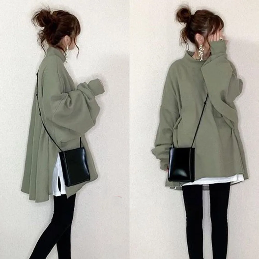 

10 Color Women's Solid Color Temperament 2022 Autumn New Japanese Commuter Leisure Fake Two-piece Sweater Streetwear Women