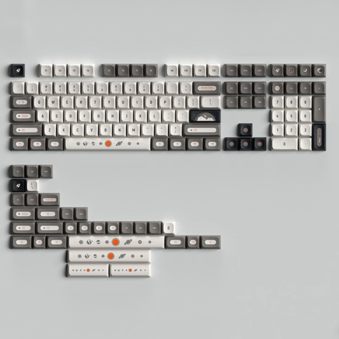 

140 Keys Interstellar Tour Five-Sided Sublimation Keycaps KDA Height PBT Materials Dark Grey Large Combo