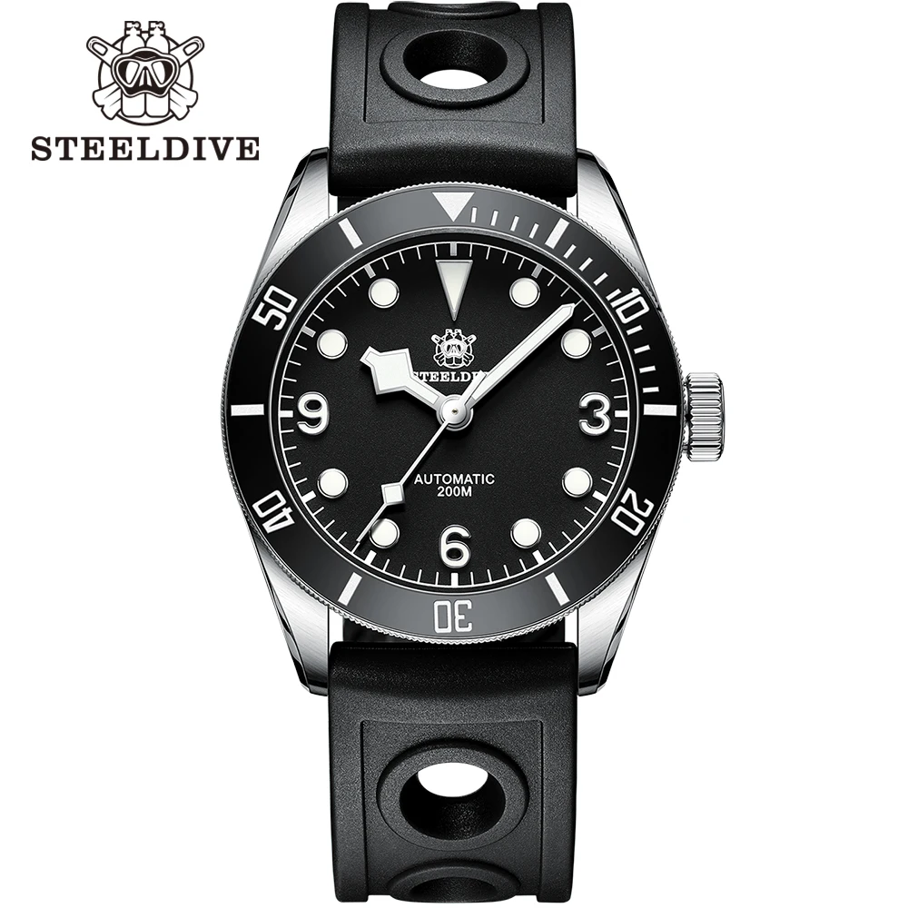 Механические часы STEELDIVE Official sdкор полностью автоматические NH35 швейцарские