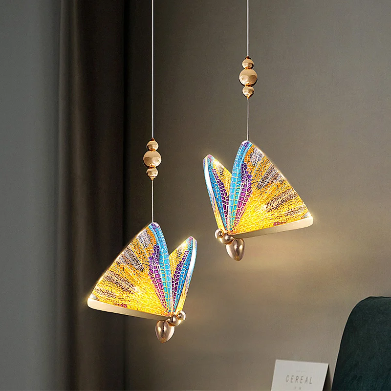 

Modern Butterfly LED Pendant Light Indoor Lighting Bedside Led Lights For Home Decoration Staircase Bedroom Room Decor