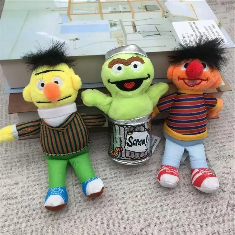 Фото Просвещение мультфильм плюшевый брелок милый ELMO печенье монстр школьная сумка кулон большая птица мягкие вещи аксессуары для детского подарка №2