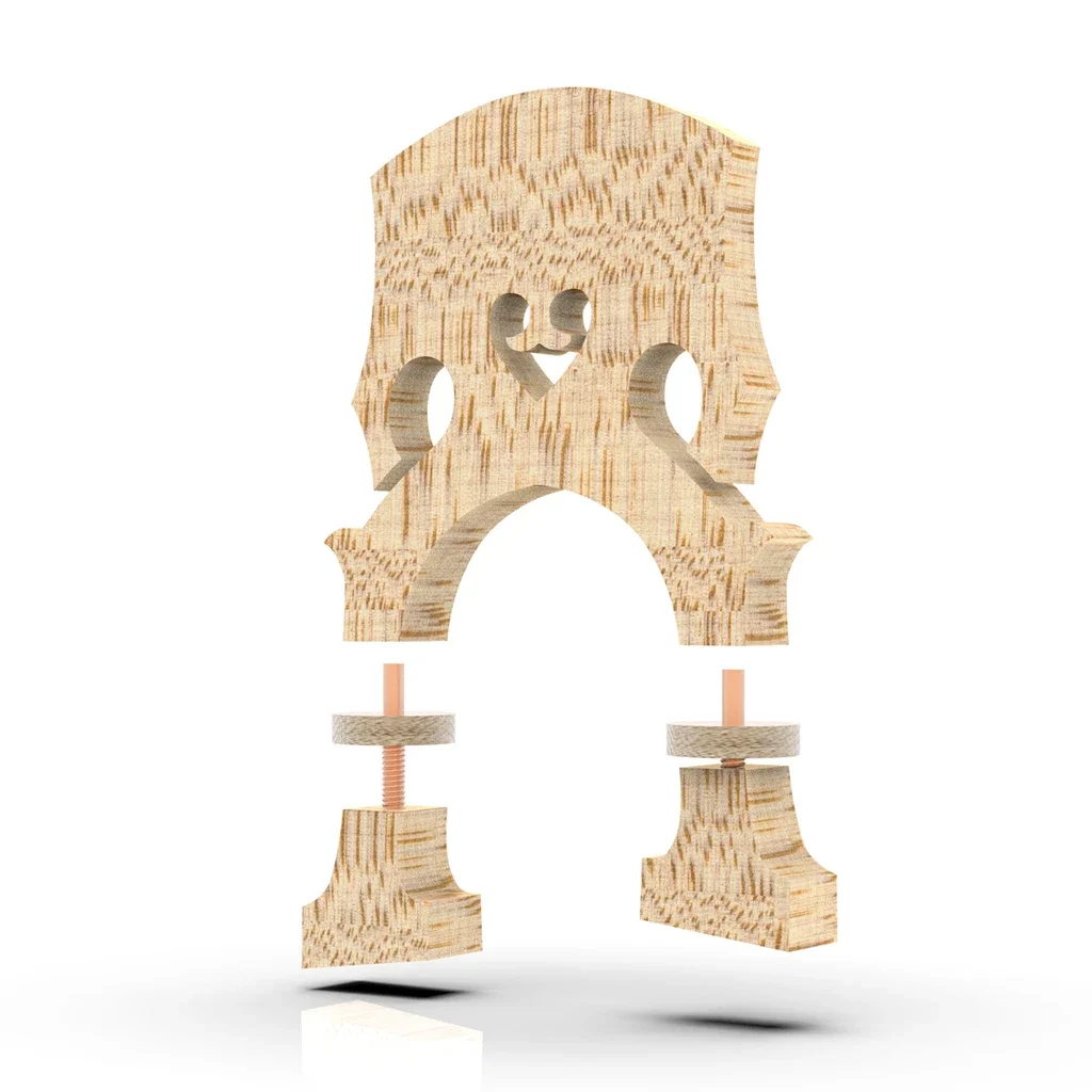 Регулируемый 4/4 3/4 и 1/2 двойной басовый мост из натурального сушеного клена с