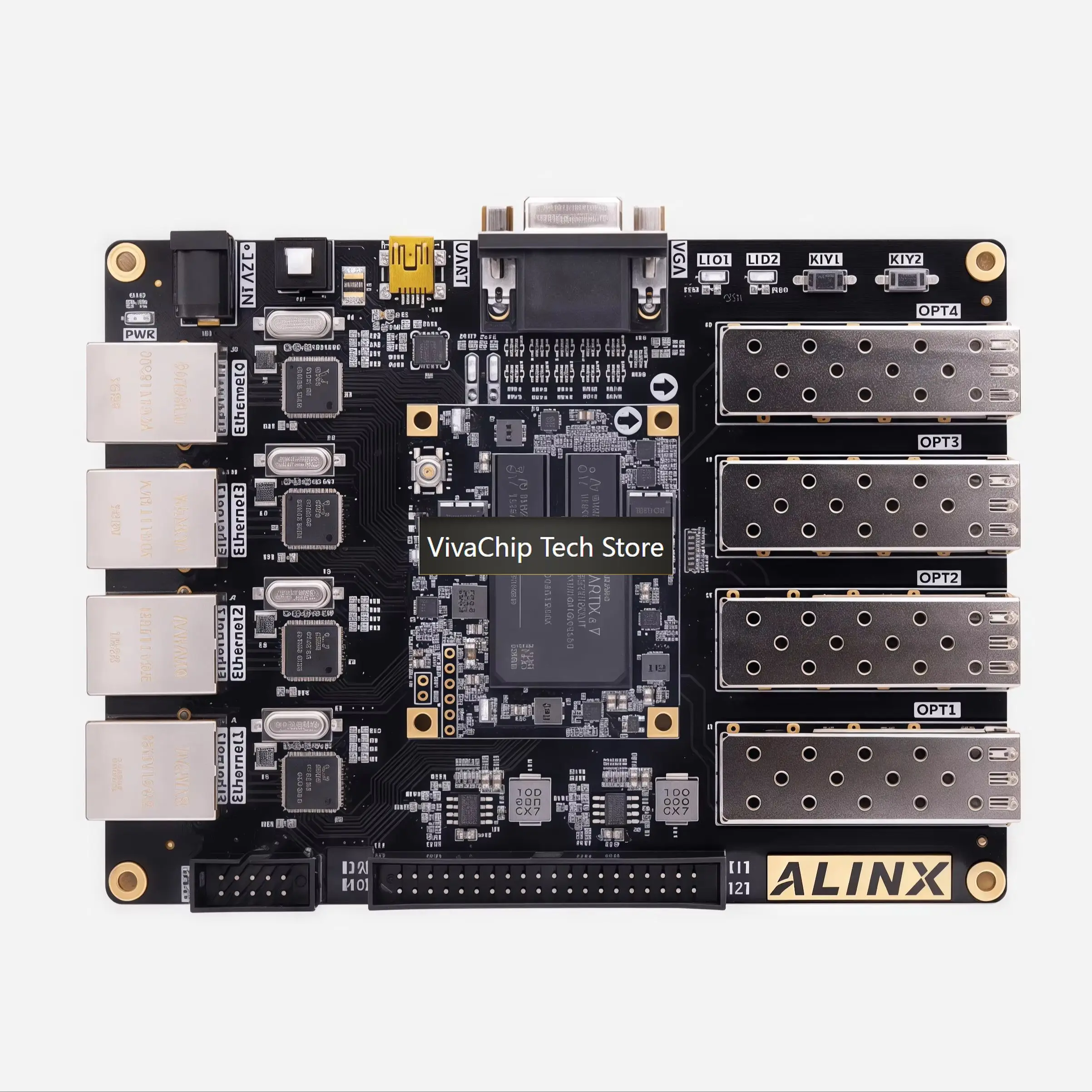 Фото Плата разработки VivaChip TechXilinx Artix7 FPGA с оптоволоконным интерфейсом 7A100 XC7A100T AX7101 №5
