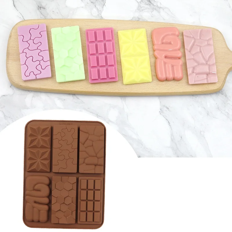 

6 Grids Silicone Mini Rectangular Chocolate Mold Ice Plate Mousse Cake Decoration Baking Mold Biscuit Jelly Candy Tools DIY Kitc