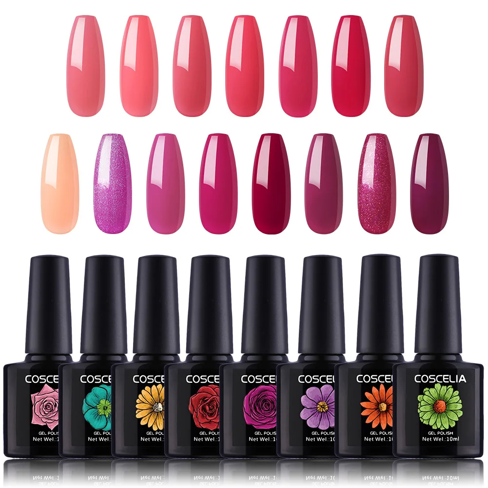 

Gel Nail Polish Set Semi Permanent Varnish Soak Off UV Gel Nail Art For Professional Manicure Top Coat UV LED Gel Varnish
