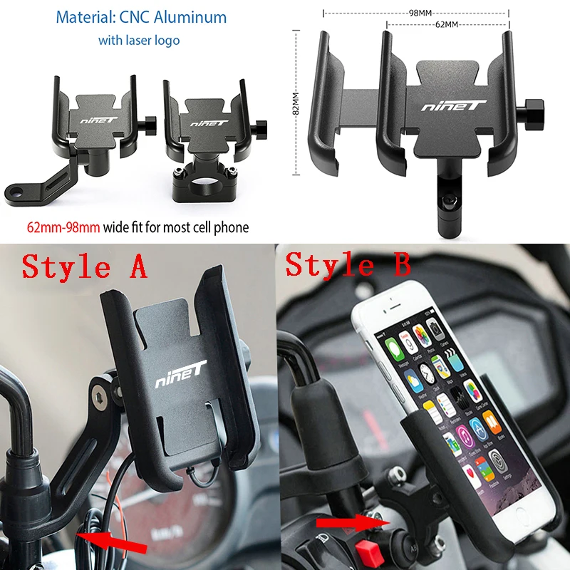 

Для BMW R Nine T & R nineT Pure & R nineT скремблер аксессуары для мотоцикла CNC держатель для руля держатель для GPS Подставка Кронштейн