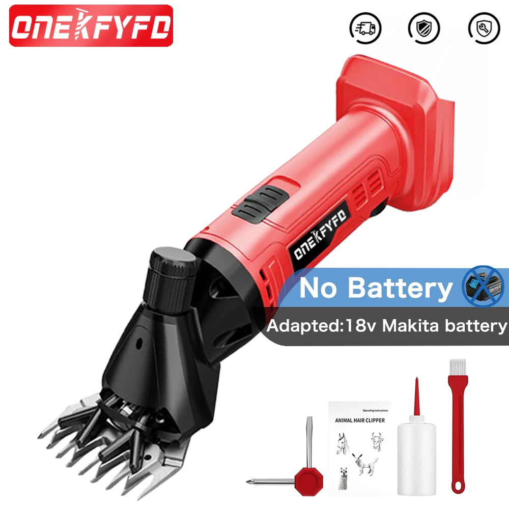 

Wireless 6 Speed 13 Teeth Electric Wool Pet Goat Hair Scissors Sheep Shearing Supplies Cut for Makita 18V Battery(no battery)