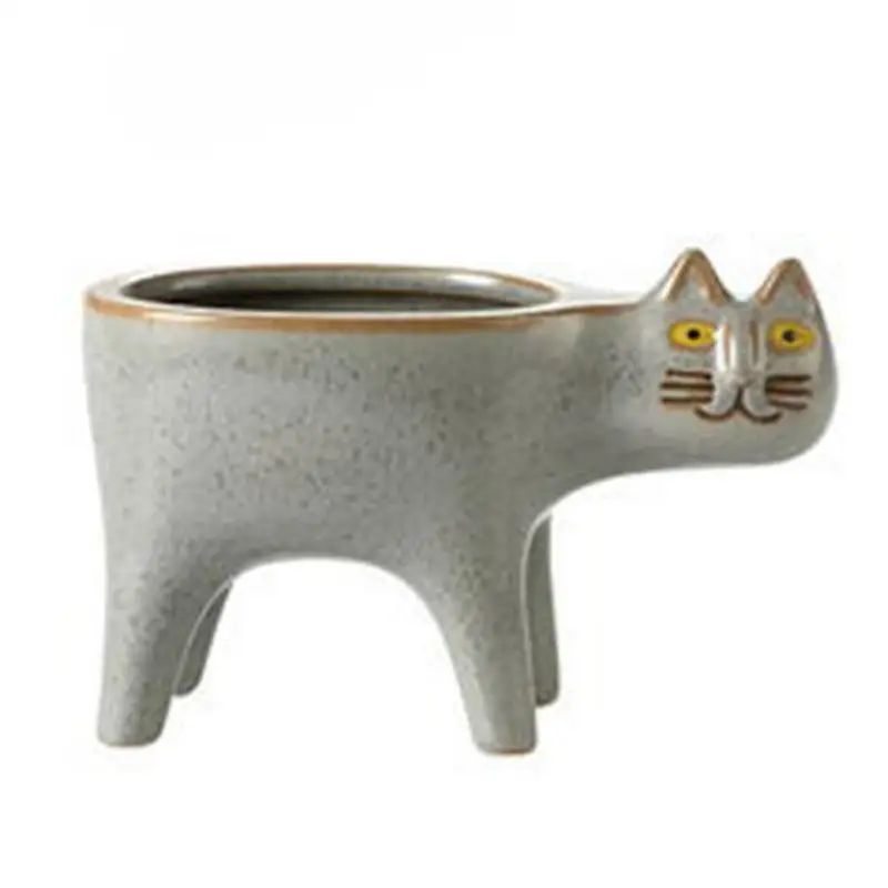 

Ceramic Flower Pot Cute Cat Shape Garden Pots Succulent Planter Plant Container Home Desktop Decor Vase For Living Room