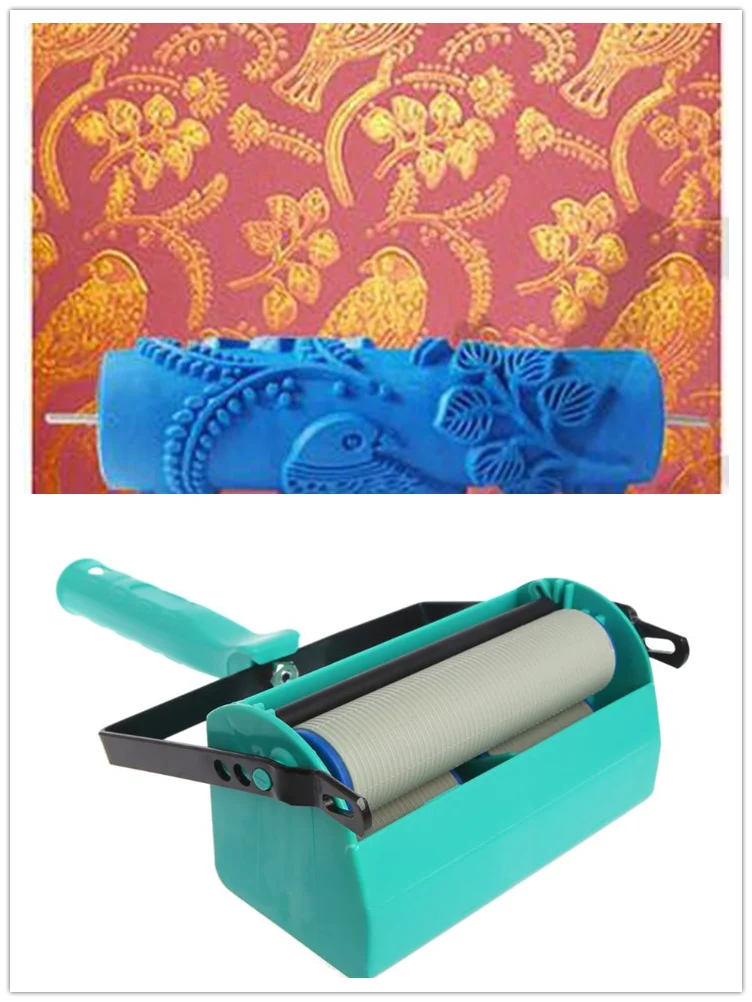 

Two-color Wall Decoration Paint Spraying Machine with 7 Inch Roller Brush Tool Paint Brushes for Wall Hand Roller Brayer 343C