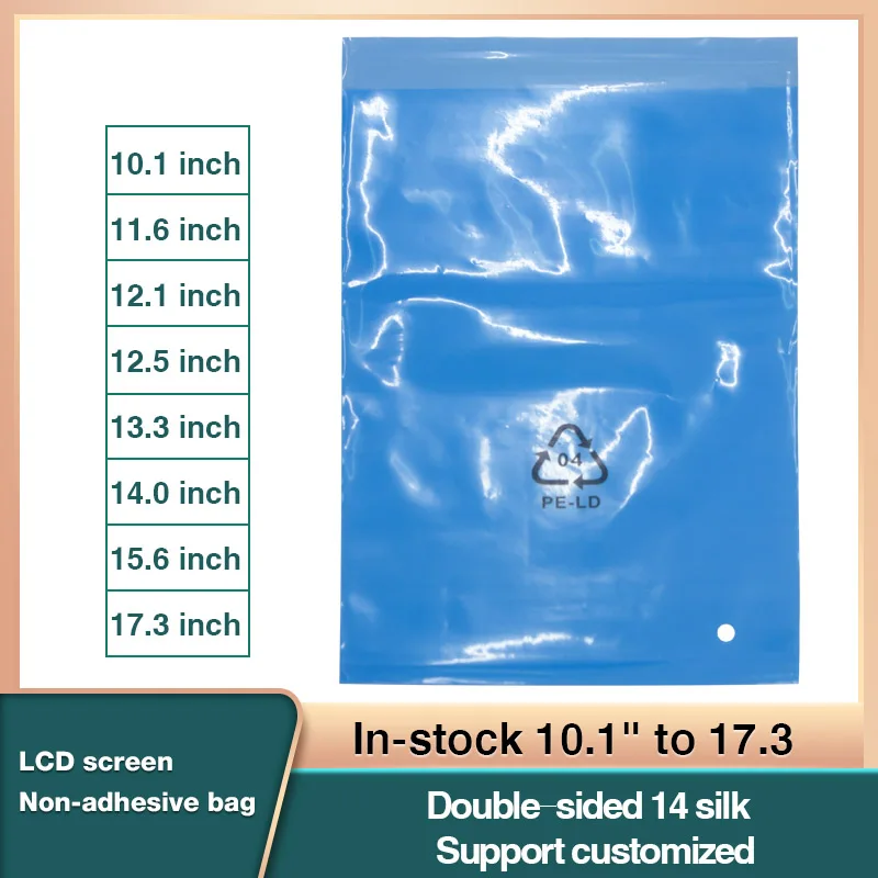 Blue Envelope op Open Bag no stickiness Plastic Packaging Pouch For Food, Electronic Components,Accessory Storage Packaging