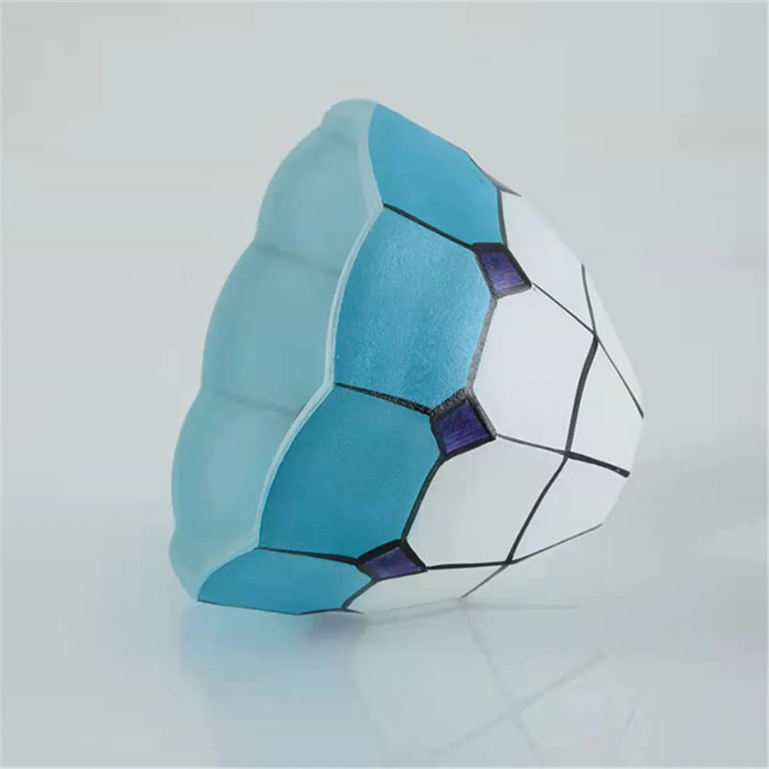 Открывающийся стеклянный абажур 4 см с ручной росписью в средиземноморском стиле