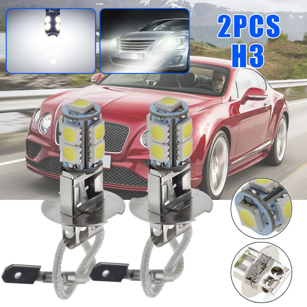 

2X H3 LED 6V Car Light Fog DRL Driving Lamp Flashlight Torches Replacement Bulbs For DRL Fog Light Driving Lamp