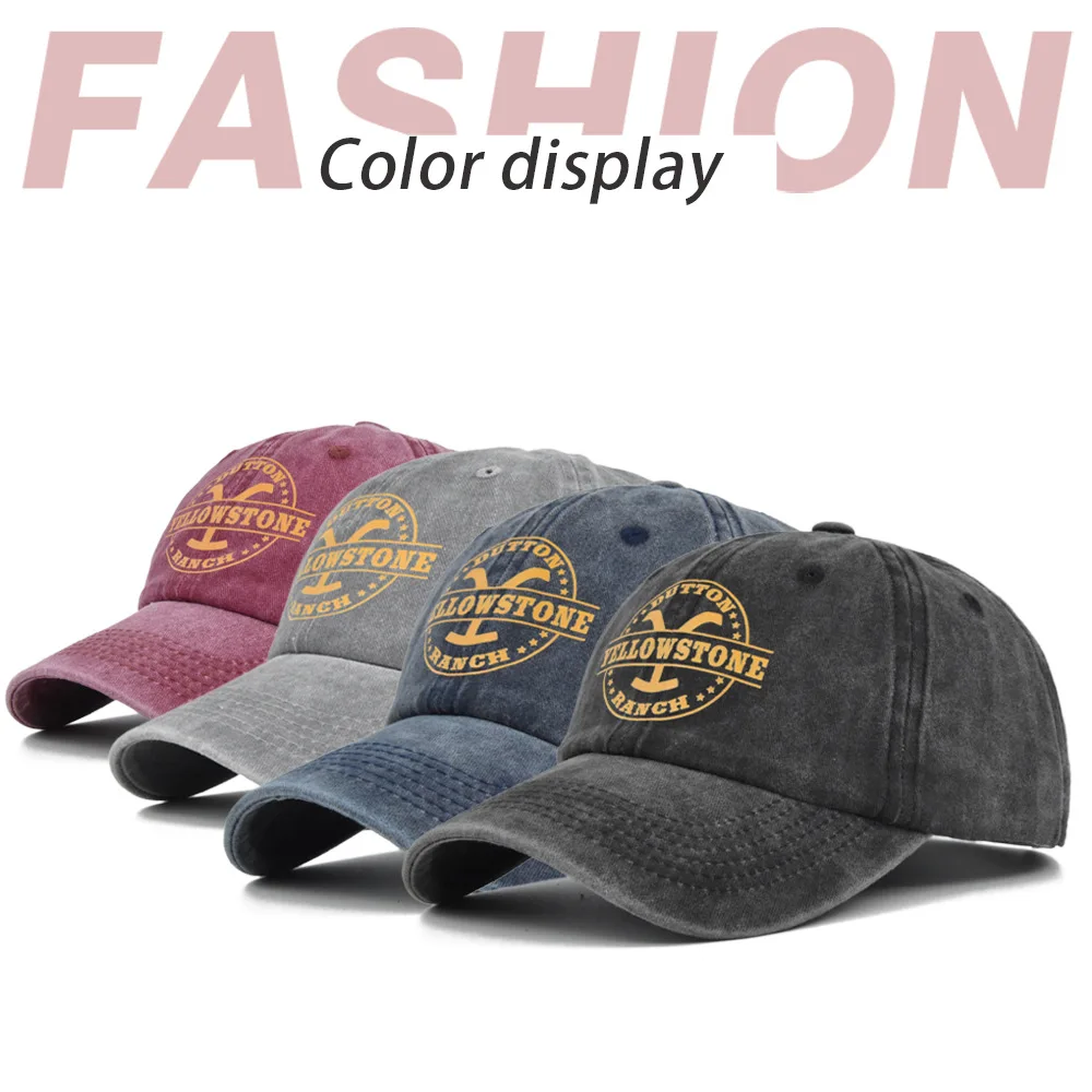 

Baseball Caps for Men Yellowstone Dutton Ranch Unisex Casual Sun Hat Adjustable Embroidered Snapback Peaked Cap TV Show Apparel