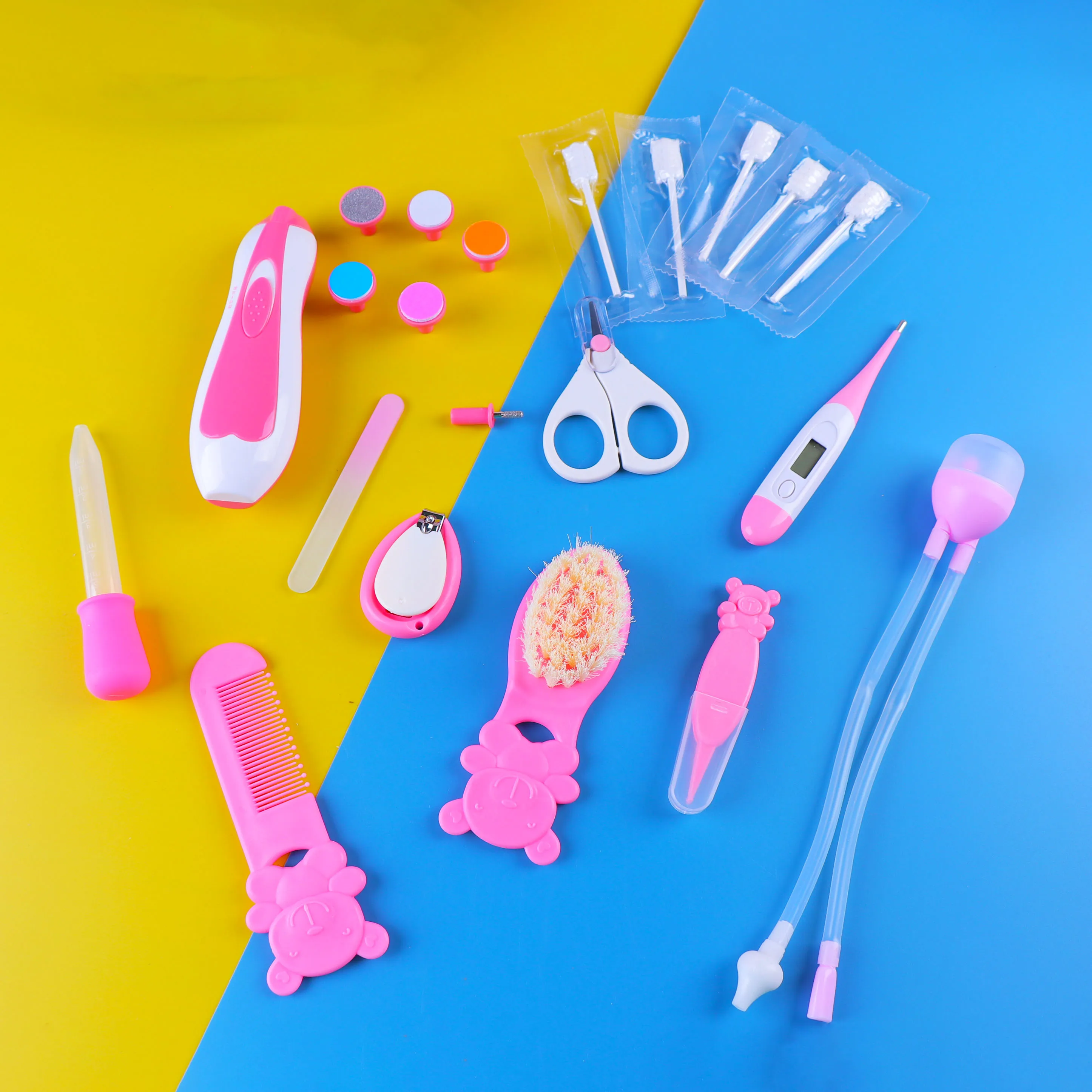 

12PCS Newborn Health Care Sets Electric Nail Polisher Baby Oral Cleaner Nasal Inhaler Hair Nursing Kit Baby Essentials Stuff New