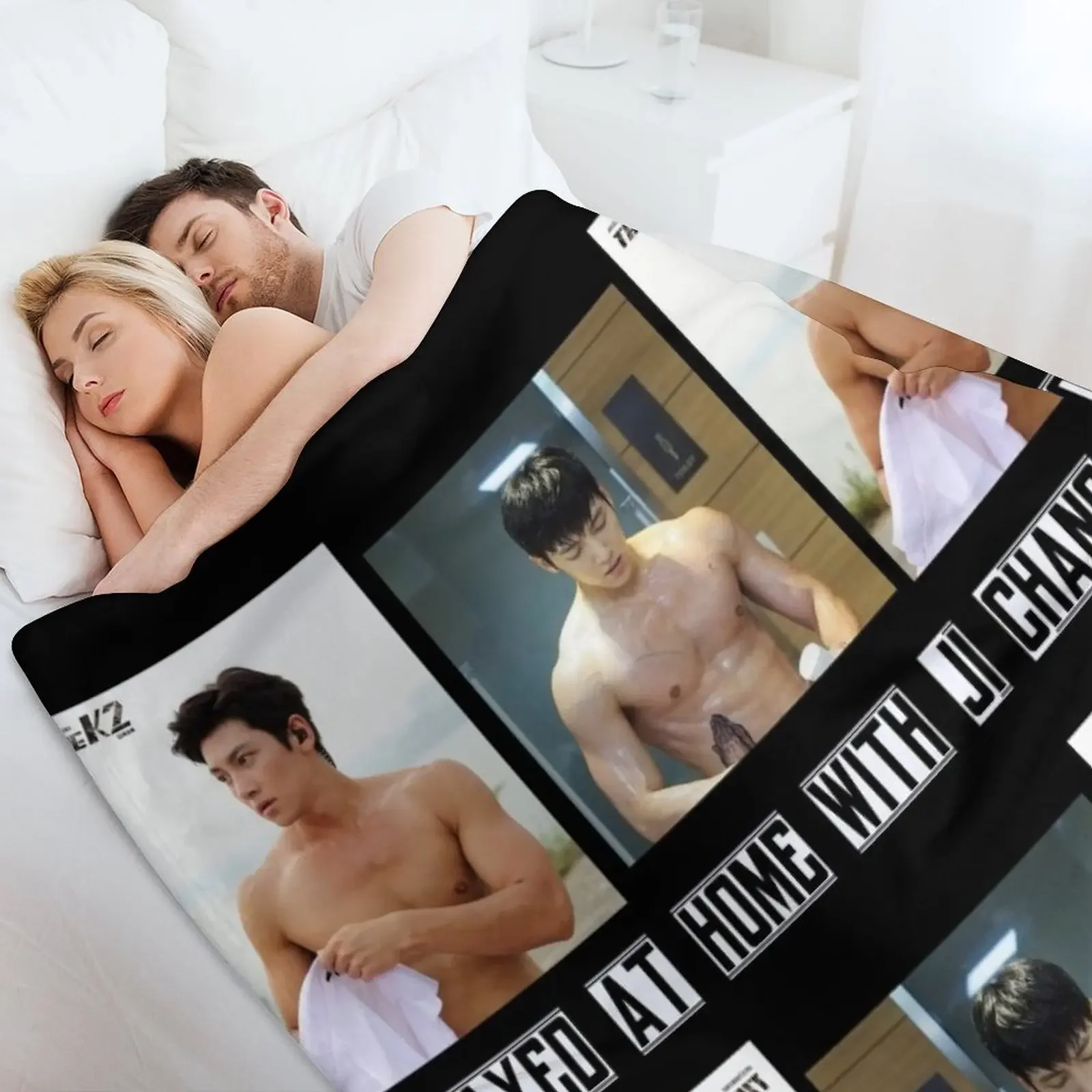 Одеяло серии Ji Chang Wook [ISH] Лохматые милые клетчатые одеяла с рождественскими