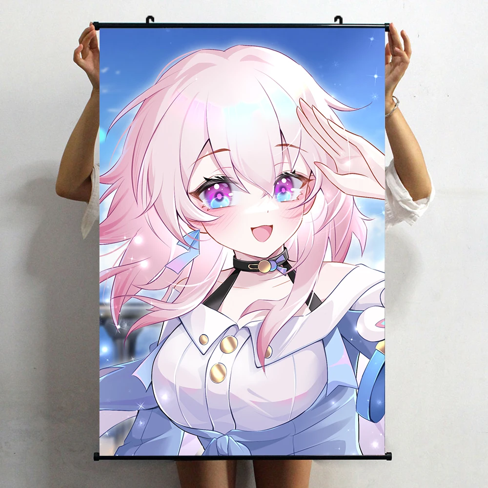 

Плакат для косплея хонькай из аниме «Звездная планка» 7 марта, настенный декоративный свиток с HD-печатью для гостиной, декоративная коллекц...