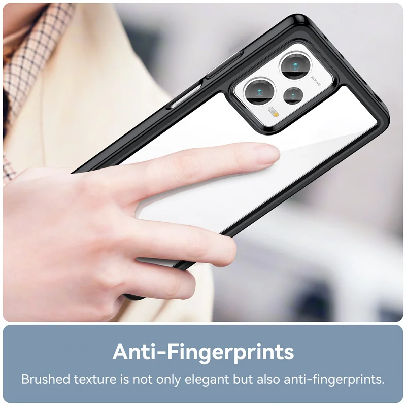 Прозрачный чехол для Redmi Note 12 Pro Plus твердый прозрачный мягкий бампер телефона из