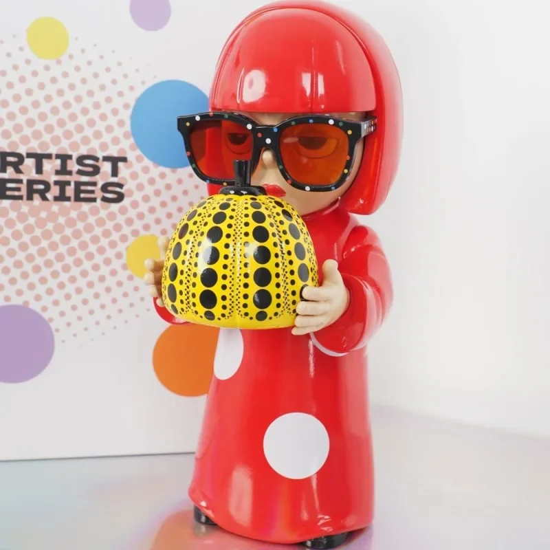 

Дизайнерская фигурка Yayoi Kusama, 28 см, статуя абстрактной волны, тыквы, Художественная Скульптура, модный бренд, фигурка-конструктор тыквы в горошек