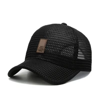 mens simple baseball cap unisex breathable golf cap fashionable sweat work mesh cap sports outdoor hat for men women