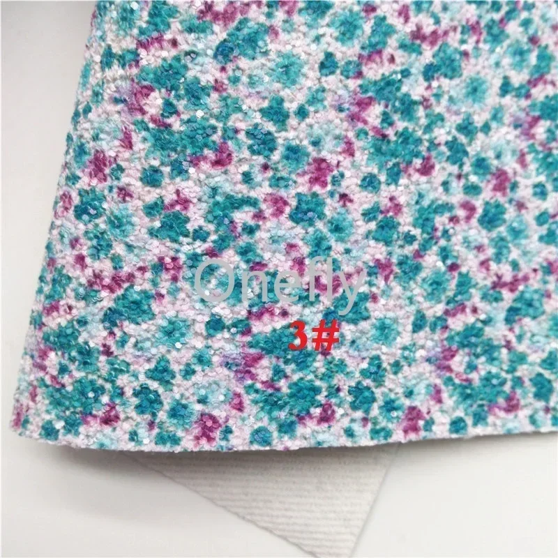 Onefly 21x29 см синяя блестящая ткань цветы искусственная кожа твердые искусственные