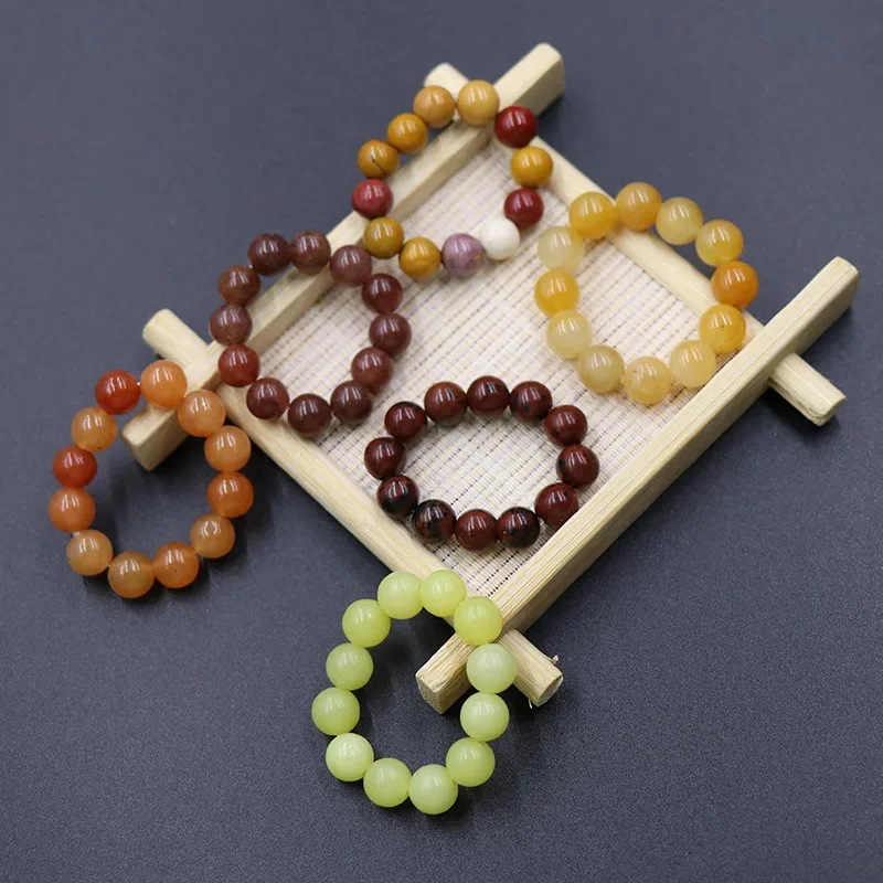 10 шт. 6 мм круглые бусины составное кольцо из драгоценных камней кварцевый