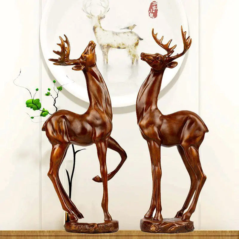 

Creative Housewarming Gifts for American Style Retro Crafts in The Living Room Deer Ornaments