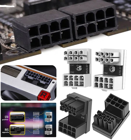 APWIKOGER Угловой адаптер питания ATX 8Pin на 180 градусов