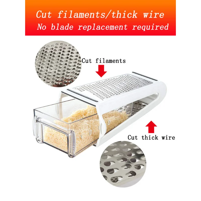 

Potato Double-sided Grater Stainless Steel Grater Kitchen Supplies for Cheese Vegetables Kitchen Gadgets