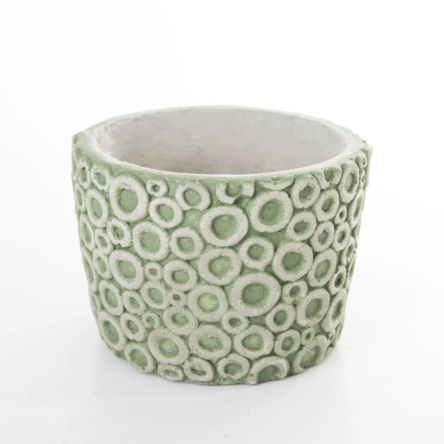 

Горшок из зеленого бетона с рисунком кольца Veramaya, 12,5x9,5 см