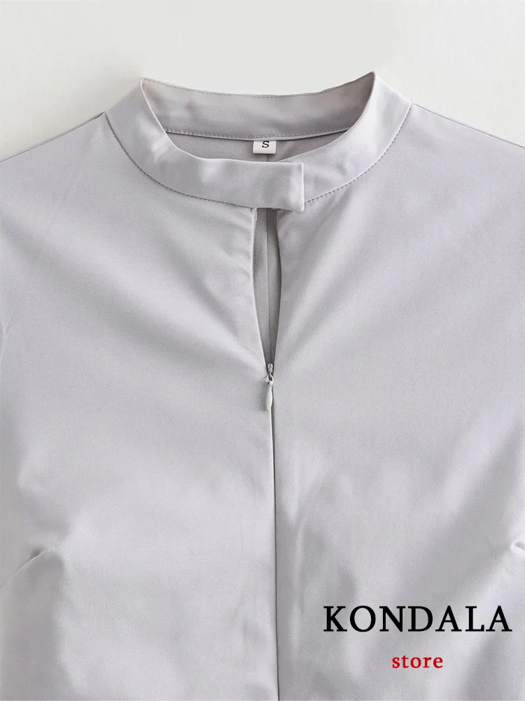 KONDALA шикарное винтажное однотонное платье без рукавов с круглым вырезом