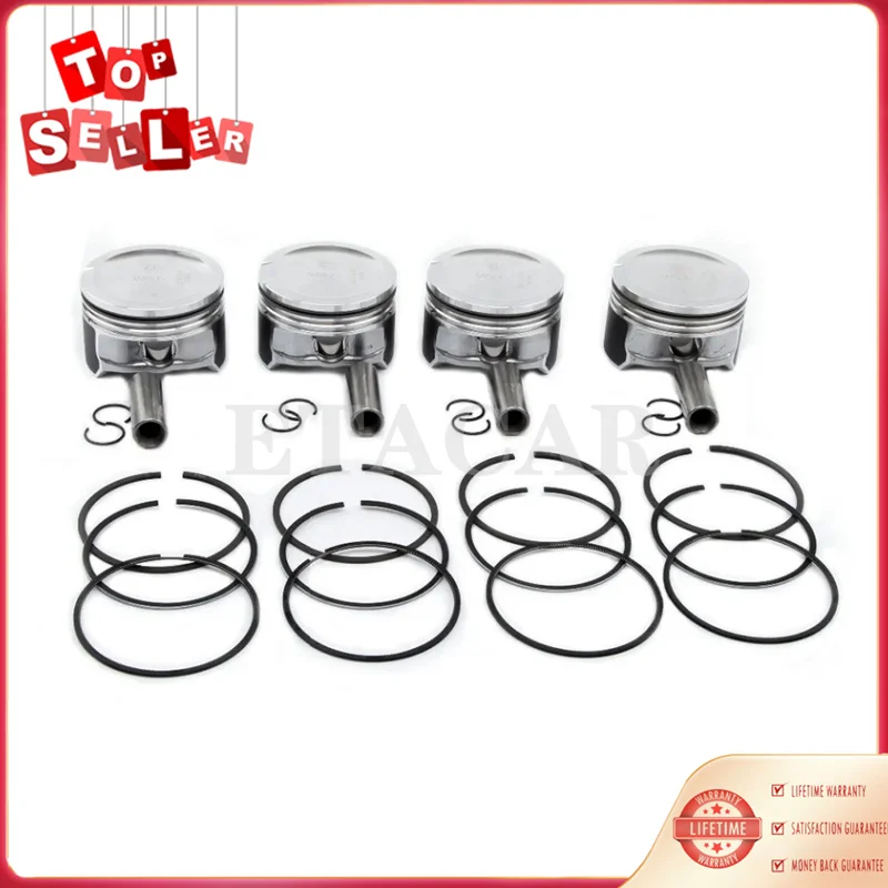 

Engine Pistons & Rings 81mm STD Set 06B107065N For VW Jetta Beetle Golf GTI Audi A4 1.8T